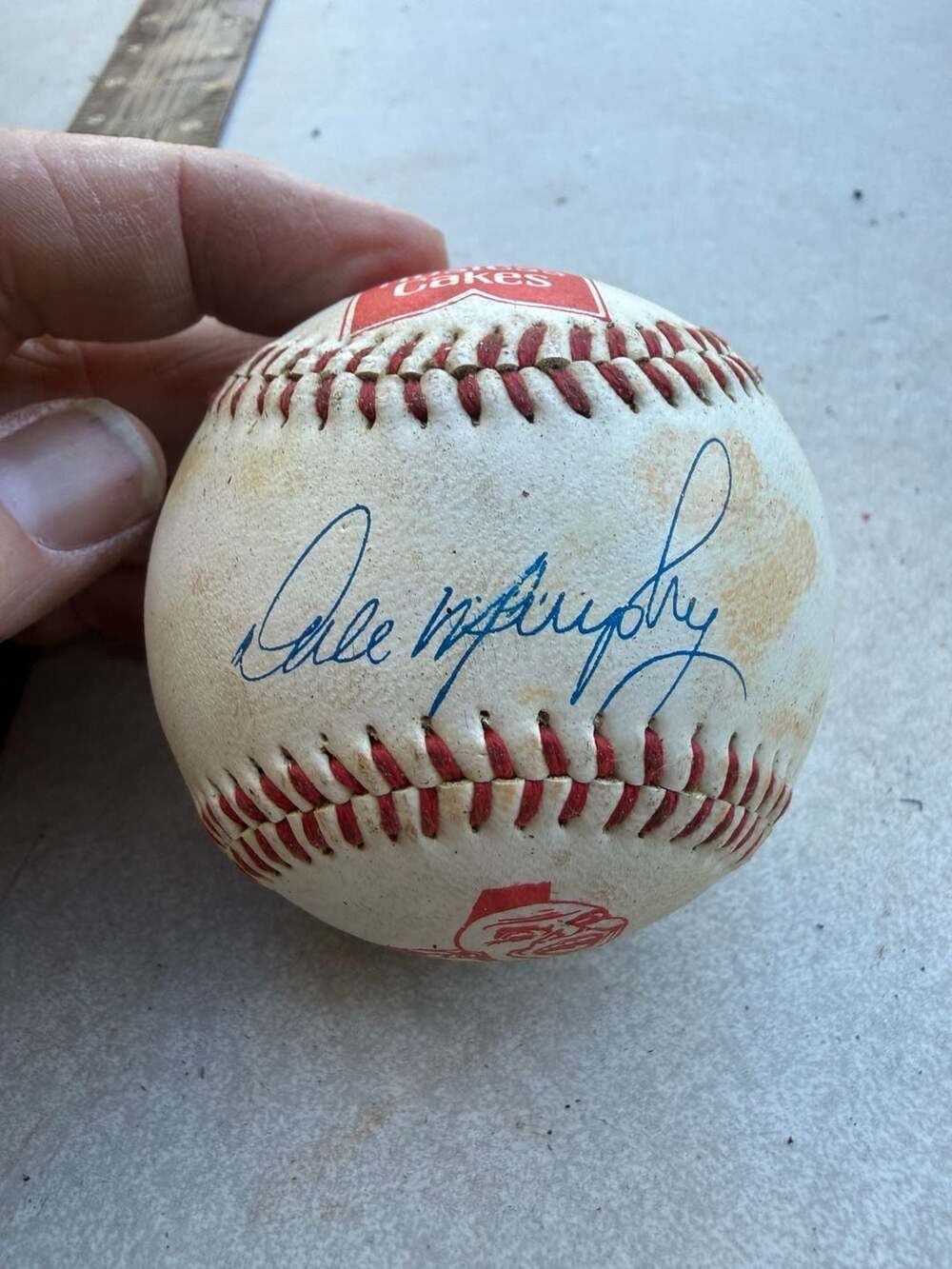 Reach Dale Murphy Autographed Atlanta Braves Hostess Cakes Baseball